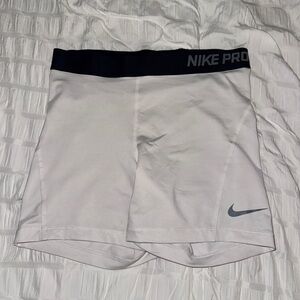 Nike Women's White Pro Shorts